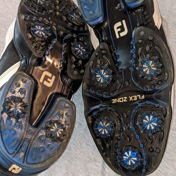 FootJoy Flex Zone 53139 Men's Golf Cleats Shoes Size 10.5 W - Picture 5 of 7